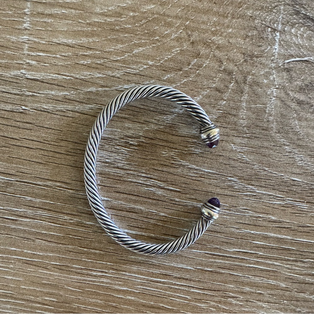 David Yurman Classic Cable Bracelet with Amethyst